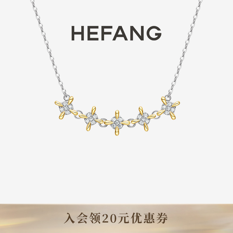 HEFANG何方满天星项链925银