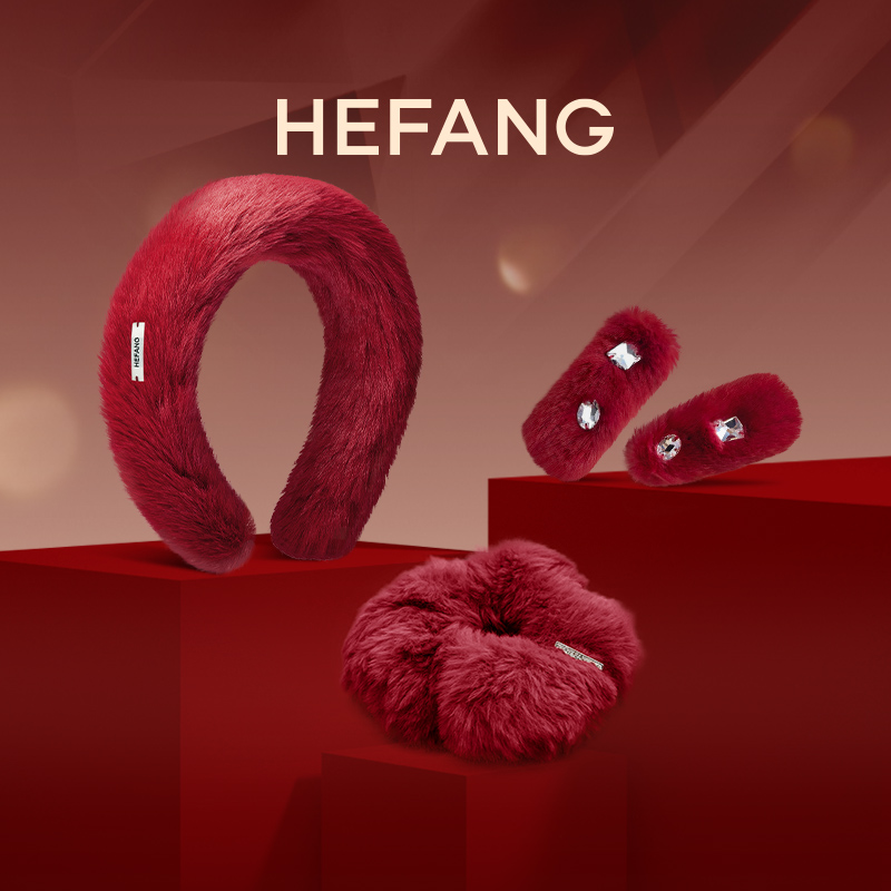 hefang毛毛发箍梦幻毛毛发夹