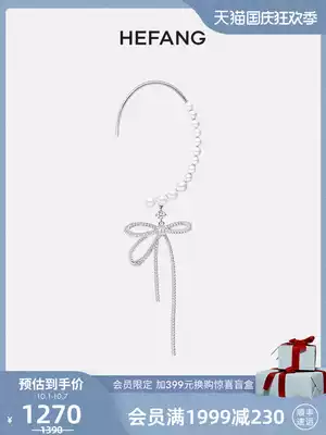 HEFANG He Fang jewelry beaded bow earrings reverse earrings simple niche earrings earrings earrings