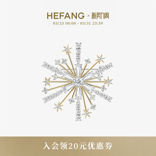 HEFANG何方花火胸针晓雪联名轻奢优雅百搭饰品高级生日礼物