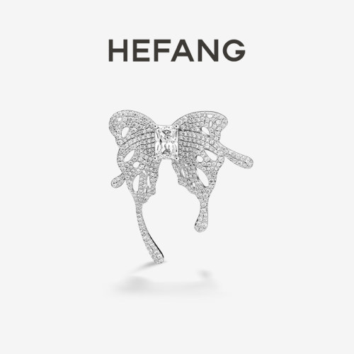 HEFANG何方珠宝蝴蝶方糖胸针