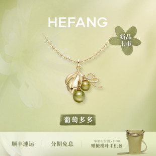 HEFANG何方葡萄多多锁骨链设计轻奢高级感薄荷曼波项链女 新品