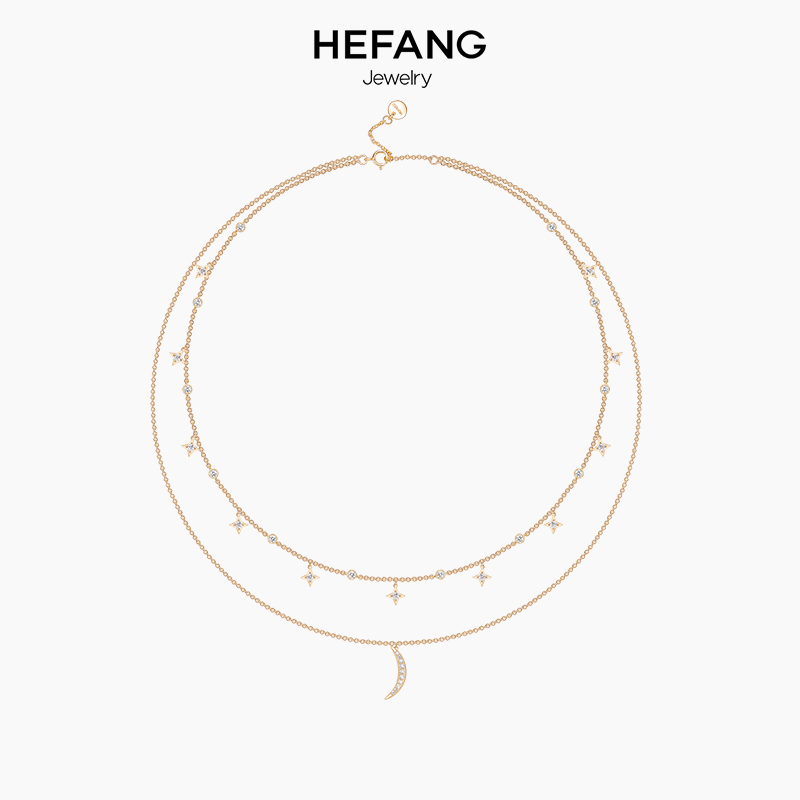 HEFANG Jewelry x Ò°ÊÞÅÉ ÐÇÔÂÖ®Ò¹ÏîÁ´ ´¿ÒøÅ®¾±Á´Ëø¹ÇÁ´µõ×¹