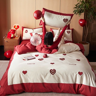 新款高档A类母婴级轻柔100支长绒棉四件套100%纯棉柔软舒适不变形