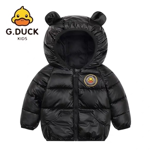 婴儿冬季羽绒服0-1岁男宝宝女童2棉衣袄儿童保暖外套3小黄鸭轻薄