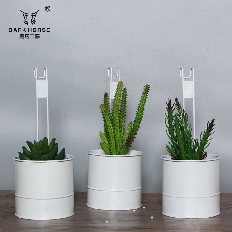 zakka白色带贴字挂钩花桶花器仿真花挂钩插花桶多肉植物铁皮桶|ruв категории Домашний быт, ваза/цветок/искусственные цветы/моделирование украшения, цветок/ваза, цветы ведро - от Buy2taobao.com для оказания профессиональной услуги покупки агента Taobao