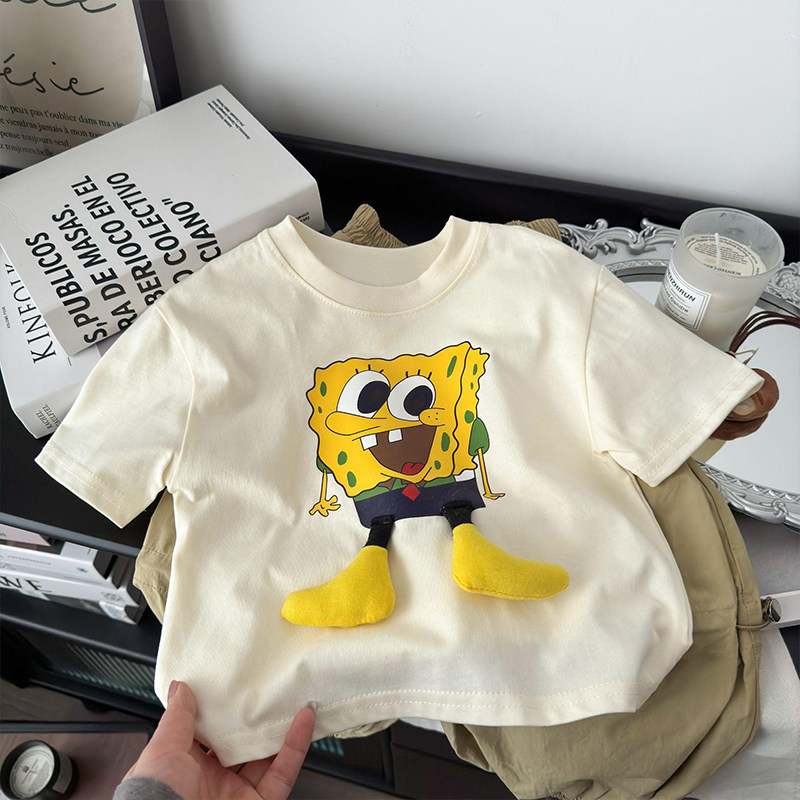 儿童短袖T恤2025新款夏季男童纯棉上衣中大童夏装打底衫洋气童装