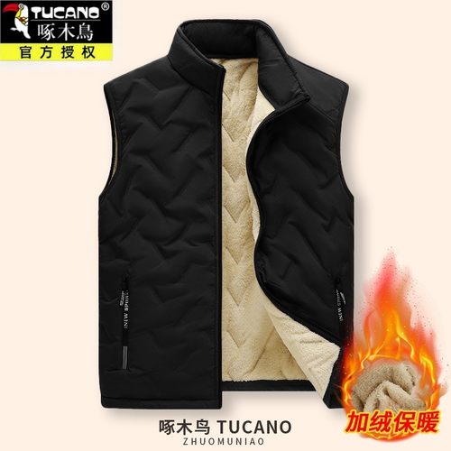 啄木鸟羊羔绒马甲男秋冬季外套