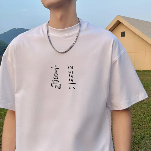 趣味搞笑短袖T恤男夏季纯棉半袖