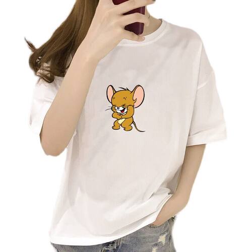 猫和老鼠联名短袖T恤女夏季纯棉