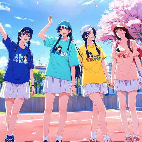 姐妹闺蜜装t恤夏季多巴胺穿搭女