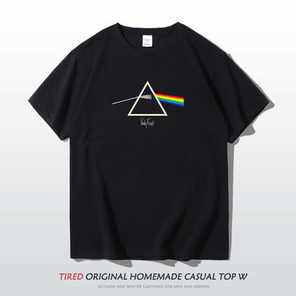 英国摇滚乐队平克弗洛伊德印花纯棉短袖t恤夏男女音乐Pink Floyd