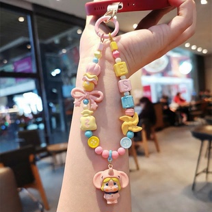 哭娃CRYBABY泡泡玛特手机链挂饰腕带相机钥匙扣挂链挂件相机通用