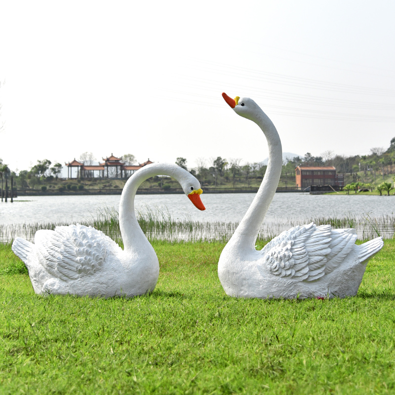 仿真天鹅动物装饰摆件
