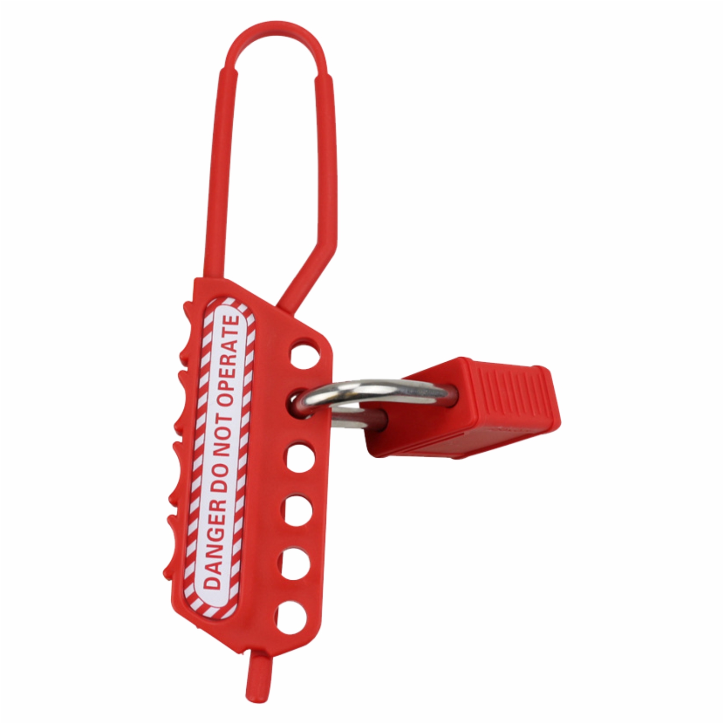 NH02安全搭扣锁工程塑料电力设备上锁工业绝缘多人管理6孔3孔锁具