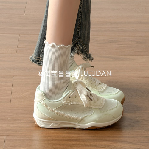 鲁鲁蛋 厚底小白鞋2026巨好看的鞋子阿甘德训透气运动鞋女夏薄款