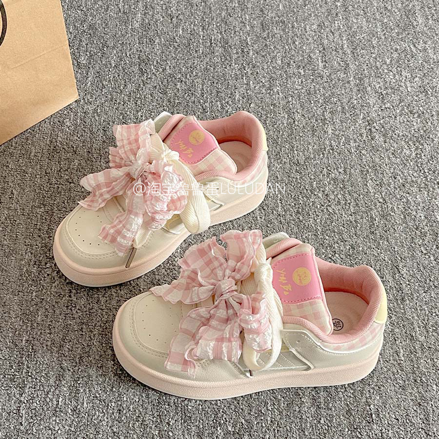 鲁鲁蛋 春夏厚底小白鞋女款2025新款爆款板鞋ins潮百搭小众面包鞋,女鞋,休闲板鞋,淘宝优惠券,粉丝福利购,淘宝优惠卷