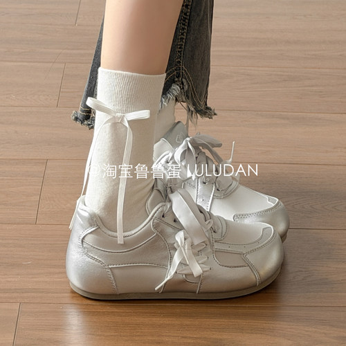 鲁鲁蛋 2026年超火的鞋子女鞋百搭小白鞋春夏厚底板鞋学生德训鞋