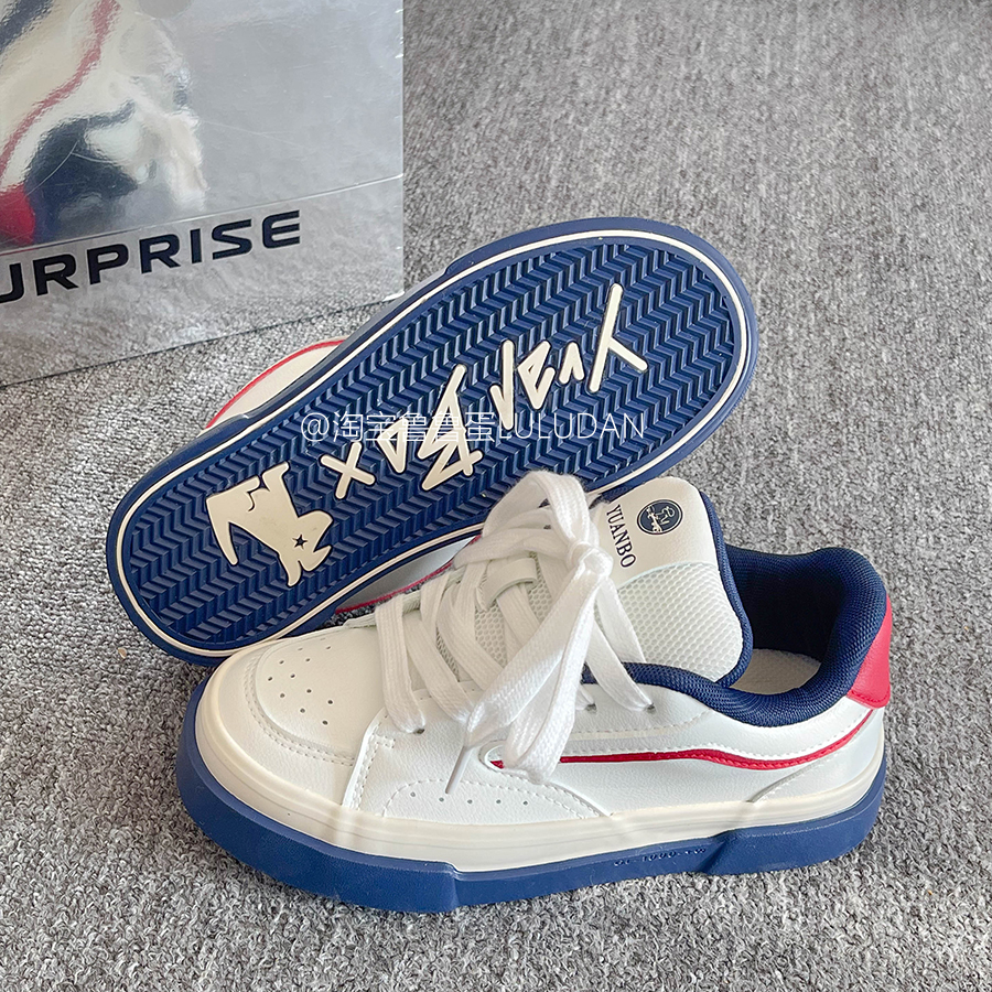 鲁鲁蛋 原创百搭韩系鞋子板鞋女款2025新款春秋设计感厚底小白鞋