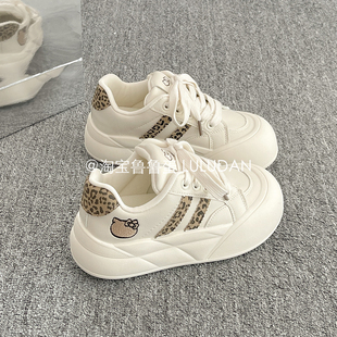 2025新款 女款 休闲板鞋 女秋季 子 鲁鲁蛋 大头面包鞋 韩系厚底小白鞋