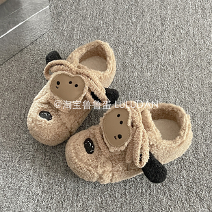 鲁鲁蛋 保暖加绒二棉鞋子女2025新款爆款冬季厚底小白鞋毛茸茸鞋