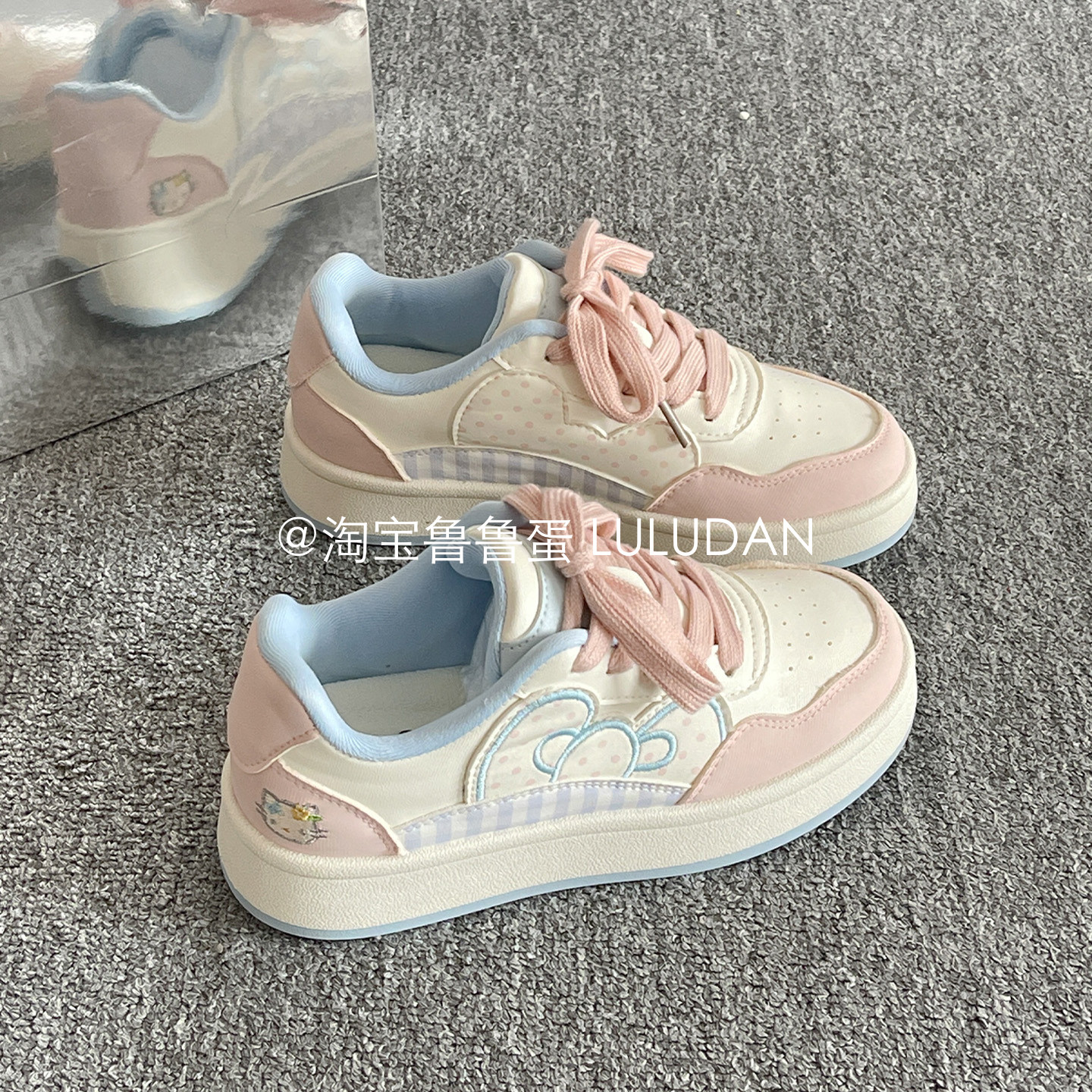 鲁鲁蛋 早春厚底板鞋2026年超火的鞋子女鞋百搭学生面包鞋小白鞋,女鞋,休闲板鞋,淘宝优惠券,粉丝福利购,淘宝优惠卷