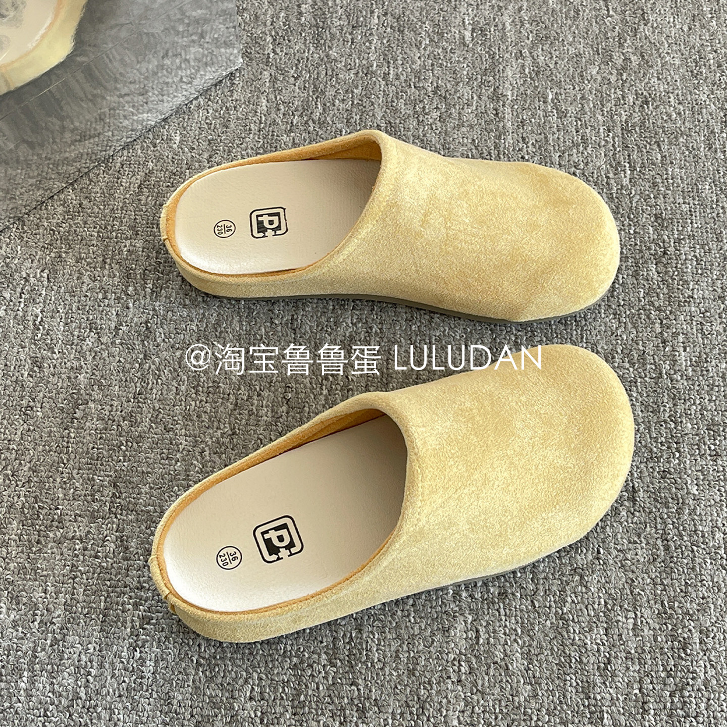 鲁鲁蛋超火一脚蹬勃肯鞋厚底小个子懒人鞋2026新款百搭休闲包头拖,女鞋,勃肯鞋/软木鞋,淘宝优惠券,粉丝福利购,淘宝优惠卷