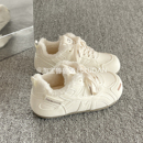 鲁鲁蛋加绒保暖德训鞋子女2025新款爆款冬季二棉鞋厚底小白鞋板鞋