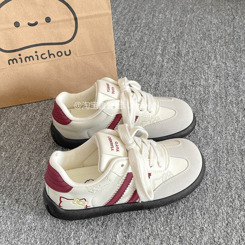 鲁鲁蛋 休闲板鞋女款2026新款百搭小众鞋子学生厚底小白鞋德训鞋