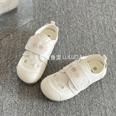 魔术贴厚底小白鞋 女款 2026年超火休闲鞋 鲁鲁蛋 学生可爱卡通单鞋