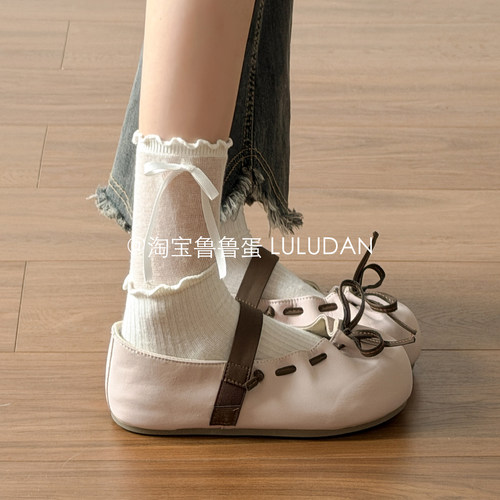 鲁鲁蛋 平底单鞋2026巨好看不累脚的鞋子女款夏季配裙子玛丽珍鞋