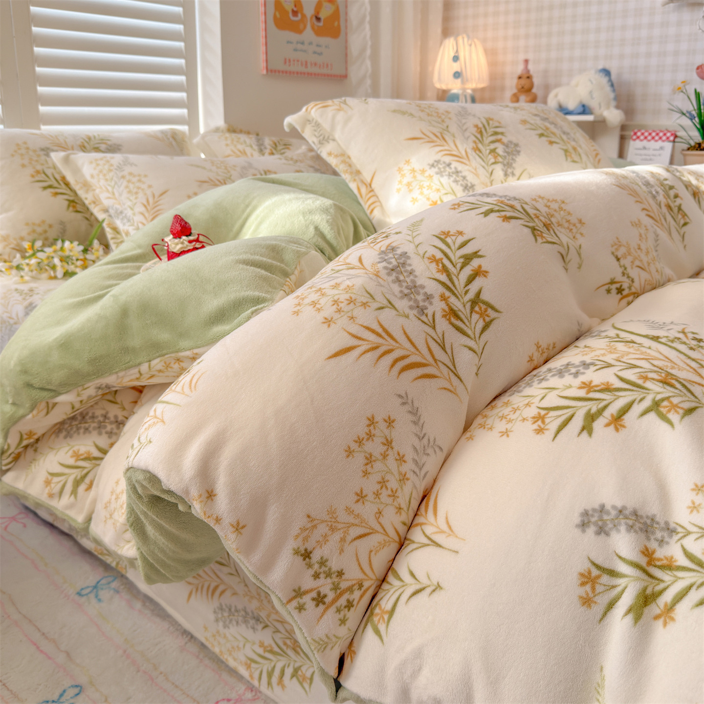 定做订制加厚牛奶绒被套