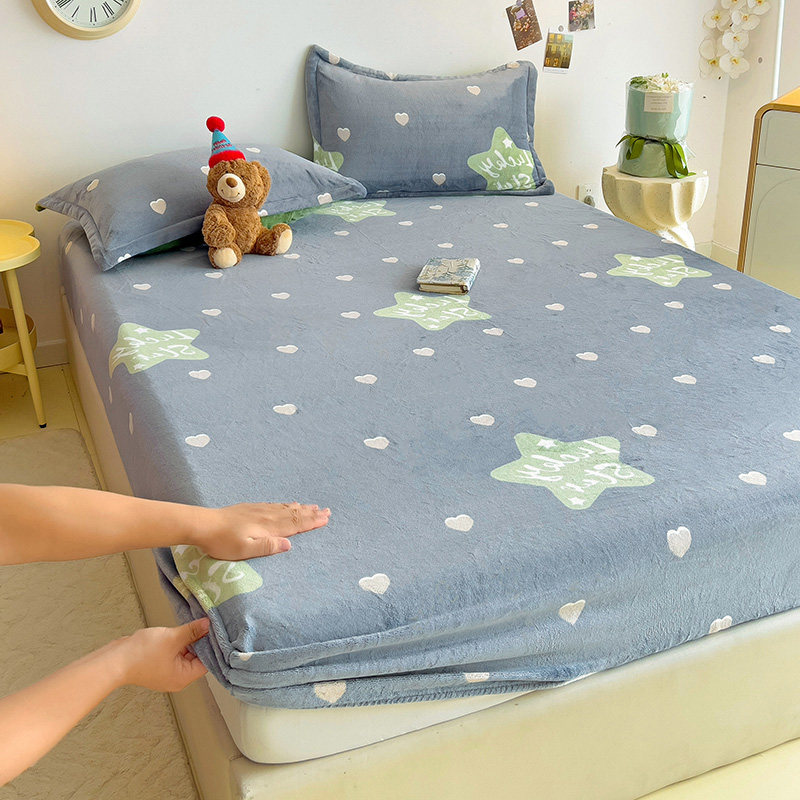 定做订制加厚牛奶绒床笠榻榻米高低床罩上下铺法莱宝宝绒儿童卡通