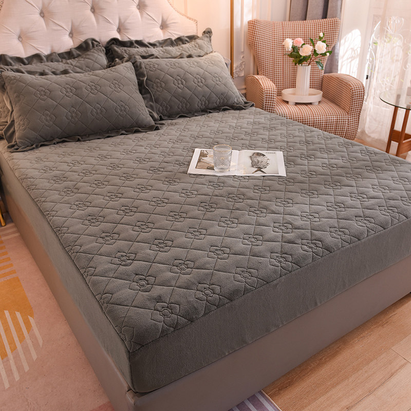 定做订制加厚夹棉加棉毛绒牛奶绒床笠床罩包套榻榻米高低床上下铺