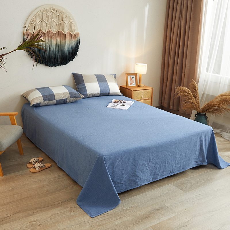 定做订制100全棉水洗棉床单