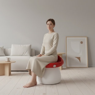 极简风针织连衣裙女秋冬中长款收腰显瘦A字裙