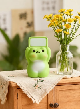 可爱卡通青蛙造型装饰摆件绿色桌面家居创意摆设
