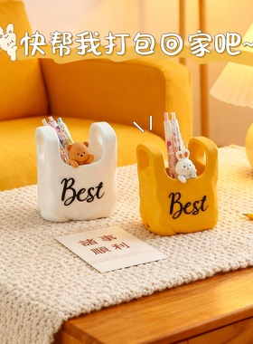 可爱卡通Best字母手提包摆件