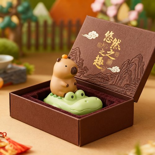 手工可爱卡通动物3D模型摆件