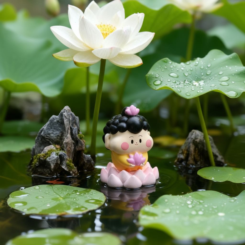 手工莲花佛陀车载挂件材料包