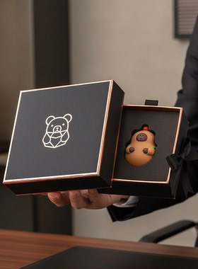 创意小熊桌面收纳摆件礼品盒装