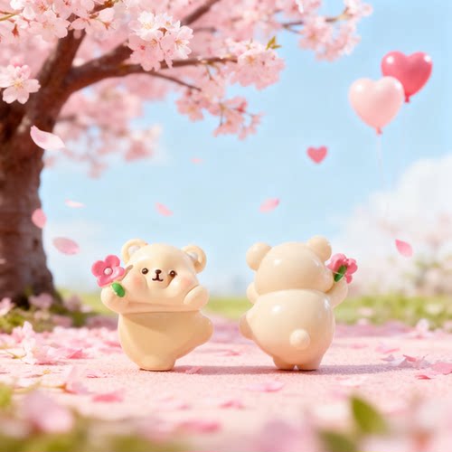 可爱治愈小熊桌面摆件手办