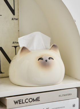 创意动物纸巾盒客厅可爱治愈