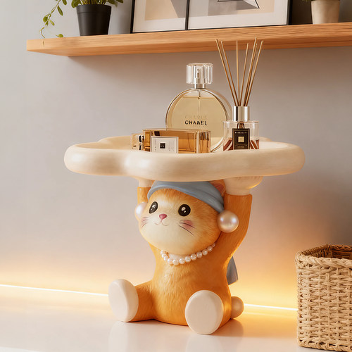 可爱小熊树脂摆件桌面收纳装饰