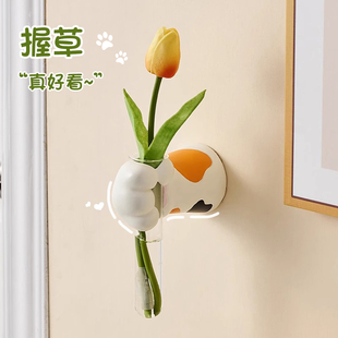 墙面上遮丑装饰花瓶客厅入户门口电视背景墙壁餐厅花器房间小挂件