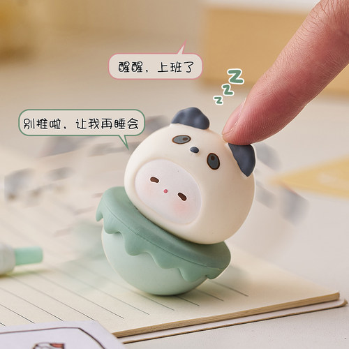 不倒翁摆件女生工位解压神器