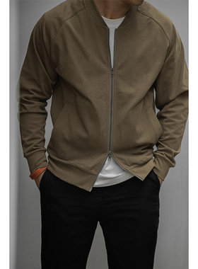 唔刃工装美式重磅纯棉MA-1飞行员夹克衫双拉链棒球服美拉德外套男