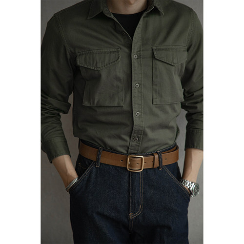 唔刃工装衬衫军事风阿美咔叽