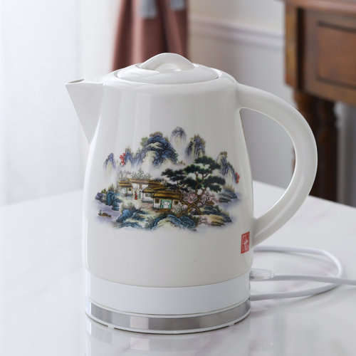 景德镇陶瓷电热水壶家用自动断电瓷器烧水壶防干烧泡茶壶开水壶 - 封面