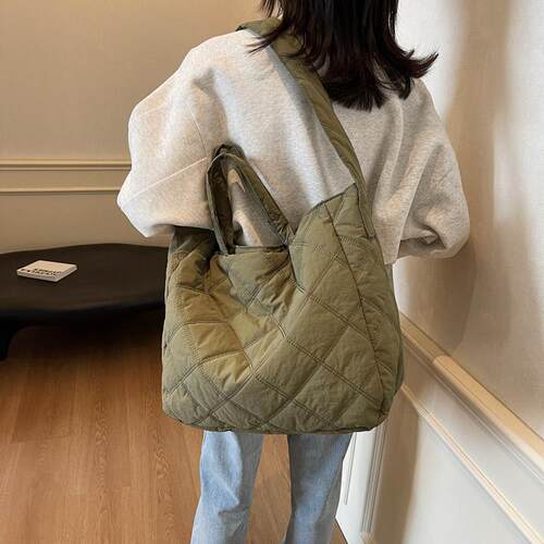 秋冬棉服包休闲时尚托特软包